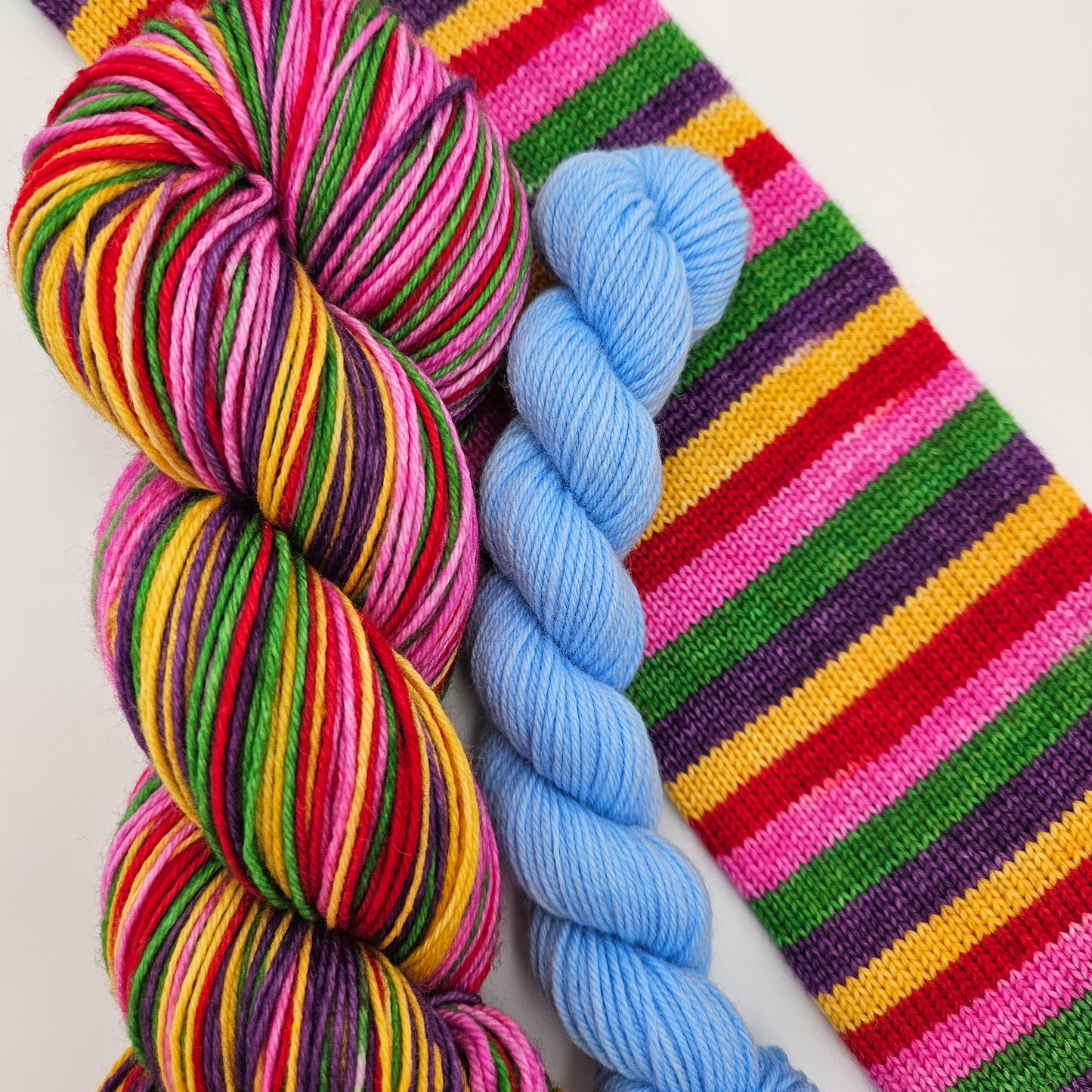 Tulip Fields Frolic self-striping (ready to ship)